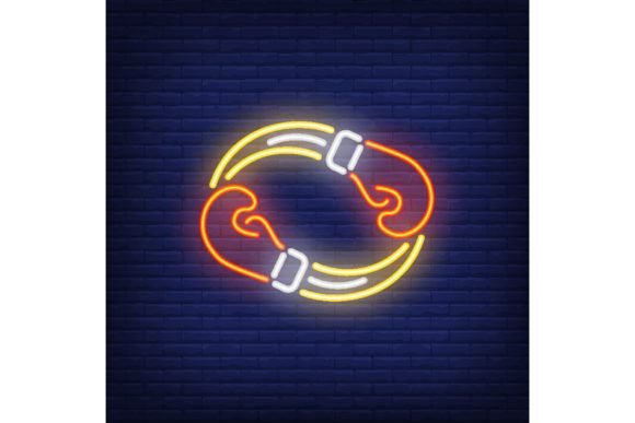 Download Neon Icon of Boxing Competition. Protect - Competition Collection