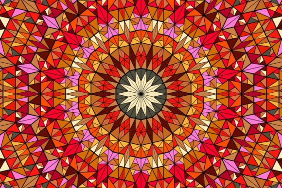 Download Triangle Mosaic Mandala Background - Mandala Collection