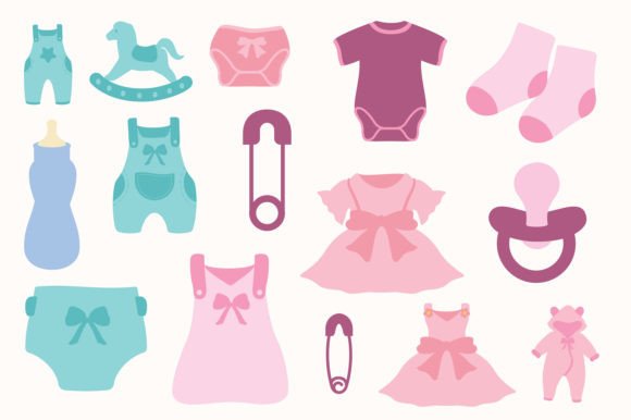 Download Clothes and Skincare for Kids Vector Set - Premium Resources
