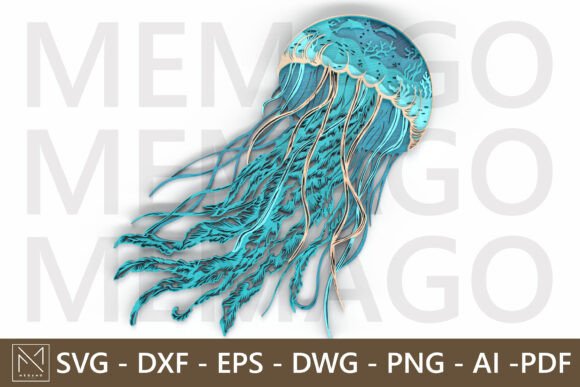 Download Layered Jellyfish SVG 3D Mandala Design - Mandala Collection