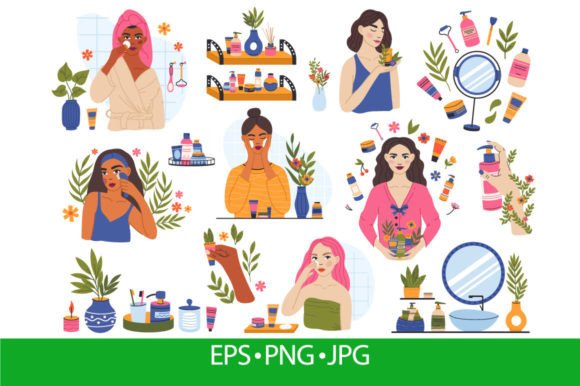 Download Skincare Routine, Women Use Organic - Skincare Collection