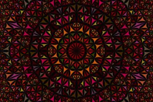 Download Seamless Curved Triangle Mandala Pattern - Mandala Collection
