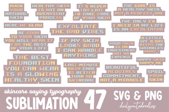 Download Skincare Positive Statements Sublimation - Skincare Collection