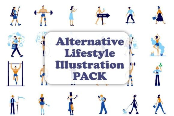 Download Alternative Lifestyle Vector Characters - Lifestyle Collection
